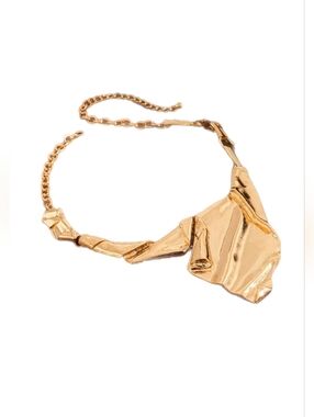 Twisted Triangle Pendant Statement Necklace
